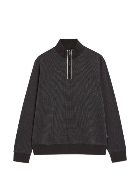 BOSS half-zip micro-textured sweatshirt